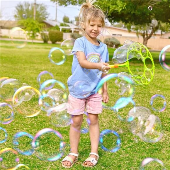 JOYIN Big Bubble Wands Set with with Tray, 21" Giant Bubble Wands Bulk for - Picture 5 of 8